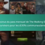 Les bonus du pass mensuel de The Walking Dead: Survivors pour les défis communautaires