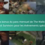 Les bonus du pass mensuel de The Walking Dead: Survivors pour les événements spéciaux
