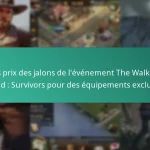 Les prix des jalons de l’événement The Walking Dead : Survivors pour des équipements exclusifs