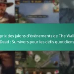 Les prix des jalons d’événements de The Walking Dead : Survivors pour les défis quotidiens